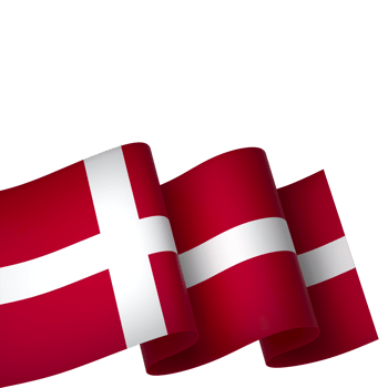 Denmark flag element design national independence day banner ribbon png