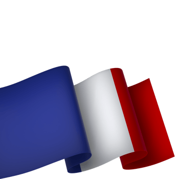 France flag element design national independence day banner ribbon png
