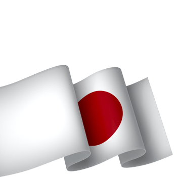 Japan flag element design national independence day banner ribbon png
