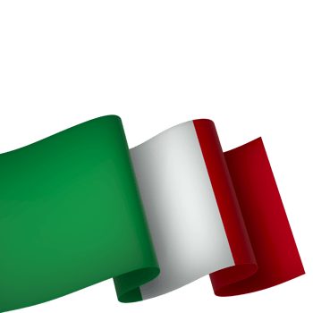 Italy flag element design national independence day banner ribbon png