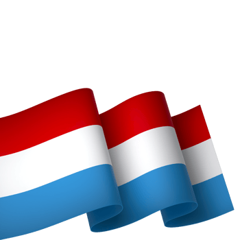 Luxembourg flag element design national independence day banner ribbon png