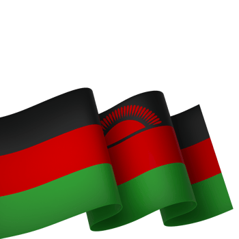 Malawi flag element design national independence day banner ribbon png