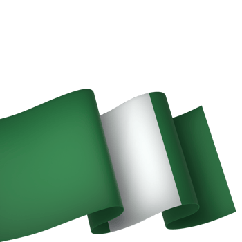 Nigeria flag element design national independence day banner ribbon png