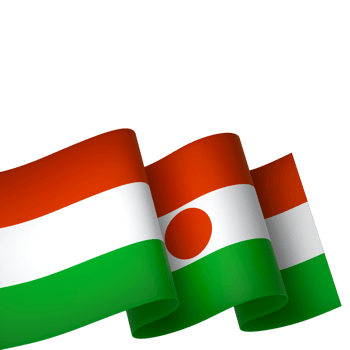 Niger flag element design national independence day banner ribbon png