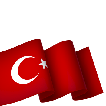 Turkey flag element design national independence day banner ribbon png