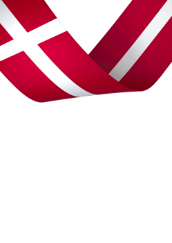 Denmark flag element design national independence day banner ribbon png