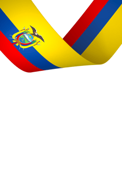 Ecuador flag element design national independence day banner ribbon png
