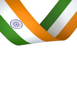 India flag element design national independence day banner ribbon png