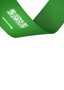 Saudi Arabia flag element design national independence day banner ribbon png