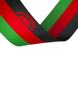 Malawi flag element design national independence day banner ribbon png