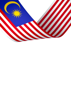 Malaysia flag element design national independence day banner ribbon png