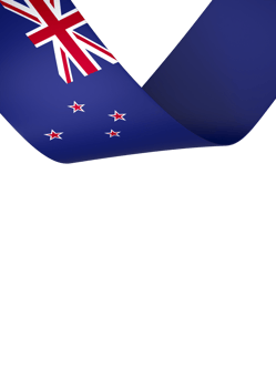 New Zealand flag element design national independence day banner ribbon png