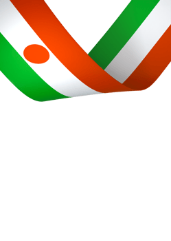 Niger flag element design national independence day banner ribbon png