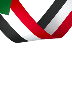 Sudan flag element design national independence day banner ribbon png