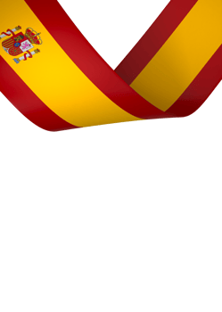 Spain flag element design national independence day banner ribbon png