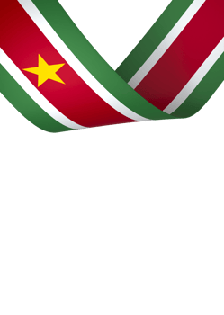 Suriname flag element design national independence day banner ribbon png