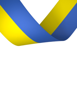 Ukraine flag element design national independence day banner ribbon png