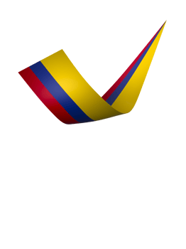 Colombia flag element design national independence day banner ribbon png