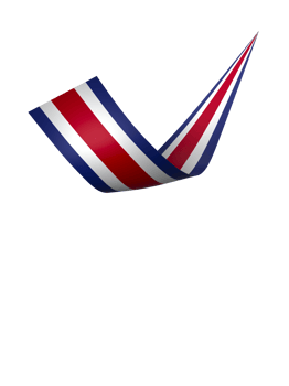 Costa Rica flag element design national independence day banner ribbon png