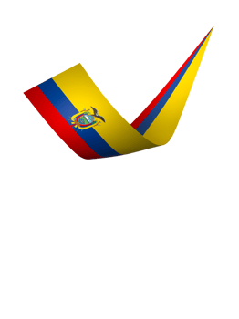 Ecuador flag element design national independence day banner ribbon png