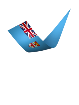 Fiji flag element design national independence day banner ribbon png