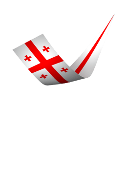 Georgia flag element design national independence day banner ribbon png