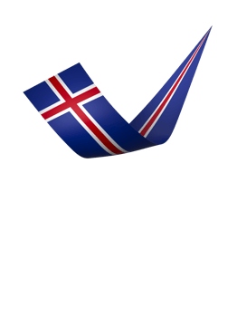 Iceland flag element design national independence day banner ribbon png
