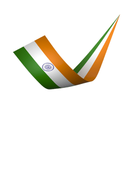 India flag element design national independence day banner ribbon png