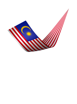 Malaysia flag element design national independence day banner ribbon png