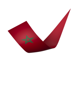 Morocco flag element design national independence day banner ribbon png