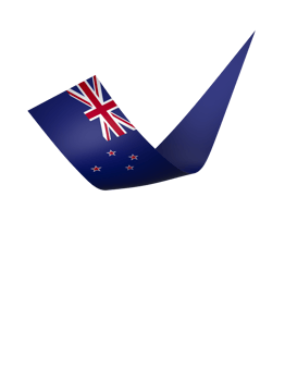New Zealand flag element design national independence day banner ribbon png