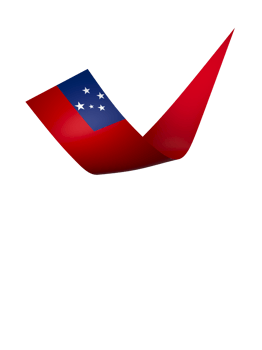 Samoa flag element design national independence day banner ribbon png