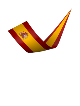 Spain flag element design national independence day banner ribbon png