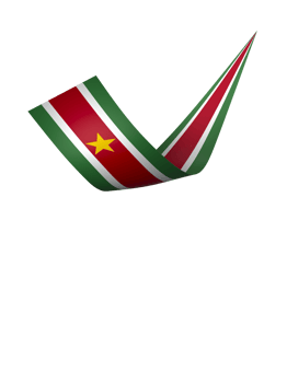 Suriname flag element design national independence day banner ribbon png