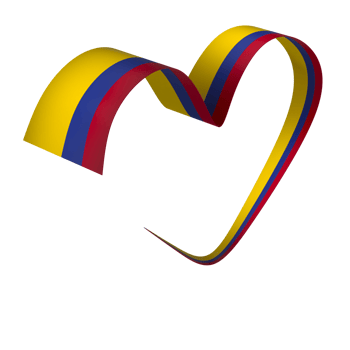 Colombia flag element design national independence day banner ribbon png