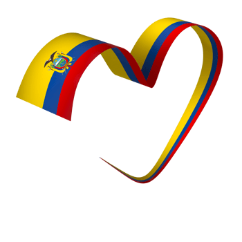Ecuador flag element design national independence day banner ribbon png