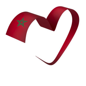 Morocco flag element design national independence day banner ribbon png