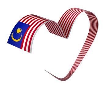 Malaysia flag element design national independence day banner ribbon png
