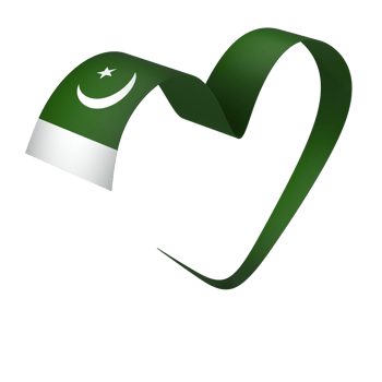 Pakistan flag element design national independence day banner ribbon png