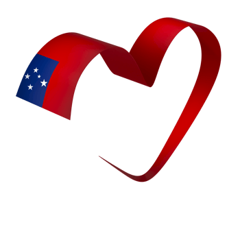 Samoa flag element design national independence day banner ribbon png