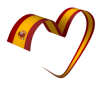 Spain flag element design national independence day banner ribbon png