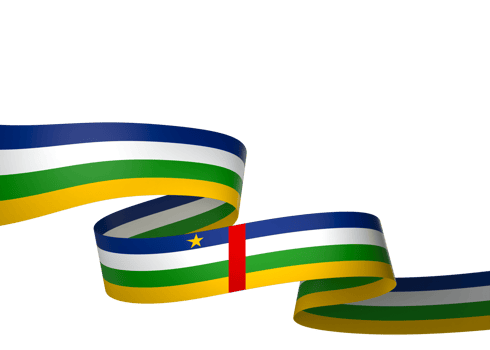 Central African Republic flag element design national independence day banner ribbon png