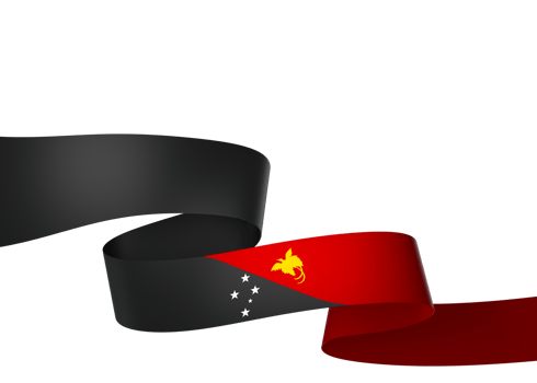 Papua New Guinea flag element design national independence day banner ribbon png