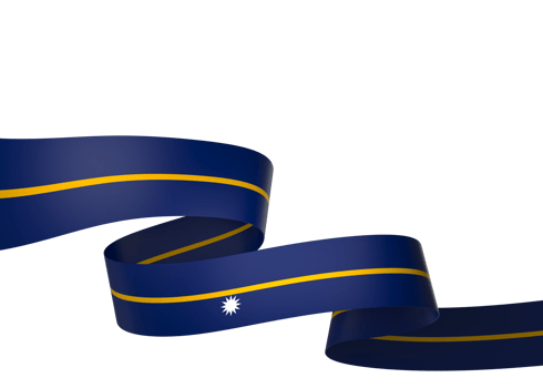 Nauru flag element design national independence day banner ribbon png