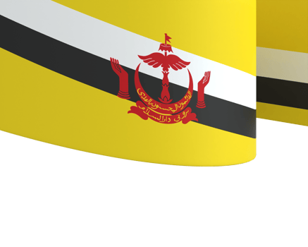 Brunei flag element design national independence day banner ribbon png