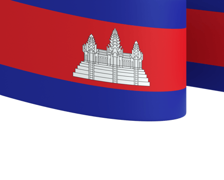 Cambodia flag element design national independence day banner ribbon png