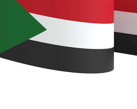 Sudan flag element design national independence day banner ribbon png