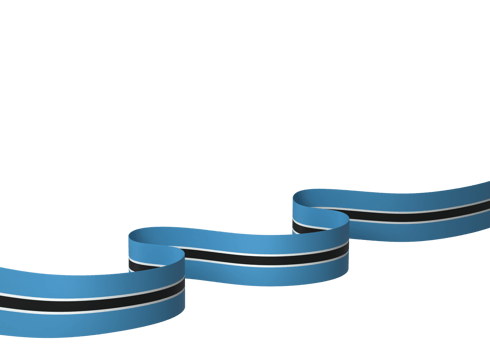 Botswana flag element design national independence day banner ribbon png