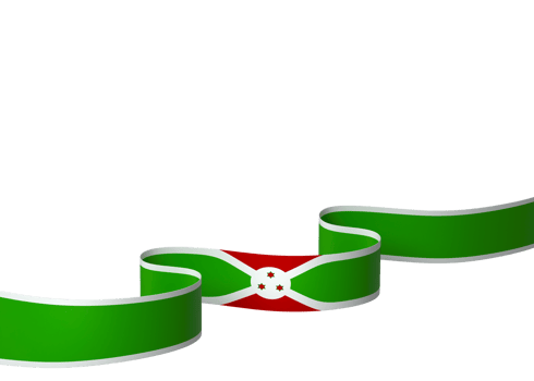 Burundi flag element design national independence day banner ribbon png