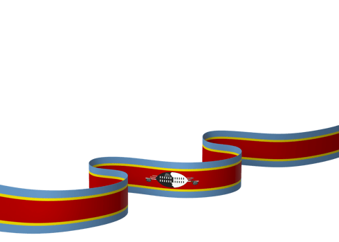 Eswatini flag element design national independence day banner ribbon png
